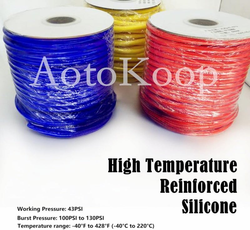 AotoKoop High Temperature 5/32 Silicone vacuum Tubing Hose, Length 5 Feet per Roll Red (4mm ID-1.5 Meter) - Image 5